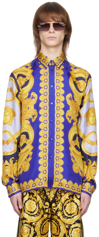 Photo: Versace Blue Barocco 660 Shirt