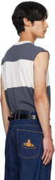 Vivienne Westwood White & Blue Ollie Sweater Vest
