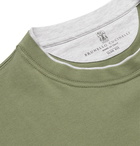 Brunello Cucinelli - Layered Cotton-Jersey T-Shirt - Green