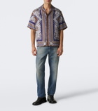 Versace Neoclassical Barocco silk twill bowling shirt