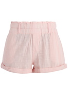 Free People Solar Flare Baja Cotton Gauze Shorts Pink