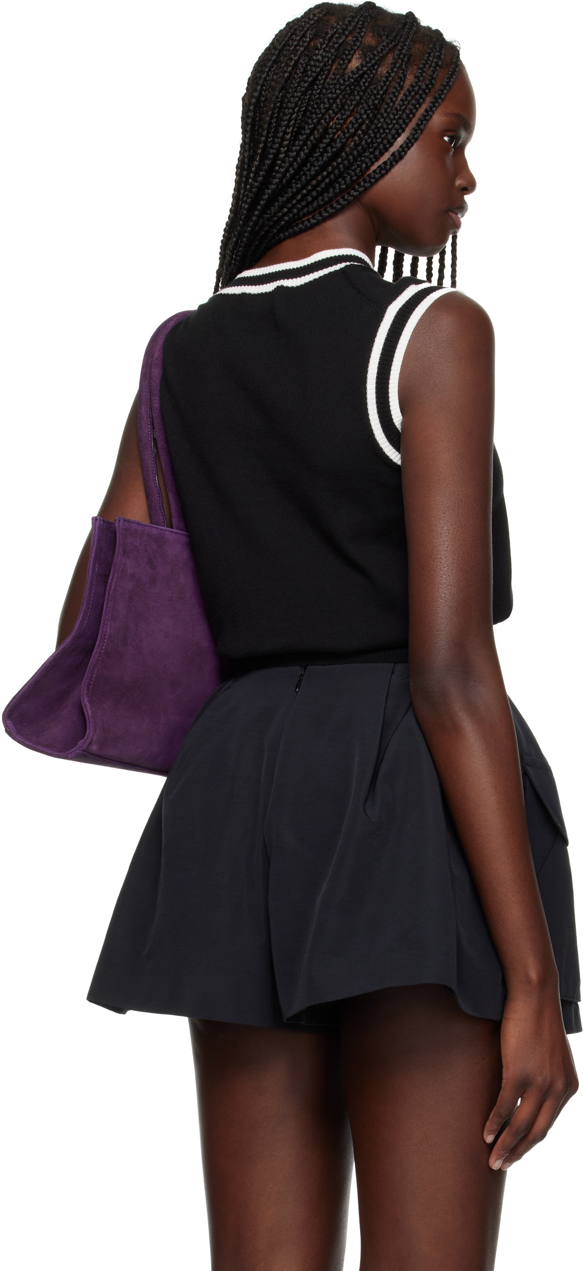 We11done Black Logo Knit Vest