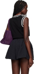 We11done Black Logo Knit Vest