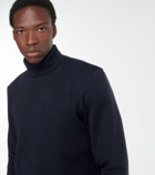 Thom Browne Ribbed-knit mockneck cotton sweater