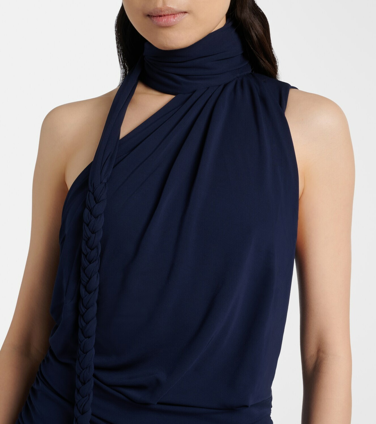 Simkhai Moira draped scarf-detail jersey gown