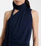 Simkhai Moira draped scarf-detail jersey gown