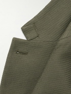 Mr P. - Unstructured Waffle-Knit Organic Cotton Suit Jacket - Green