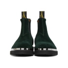 Lanvin Green Suede Ankle Chelsea Boots