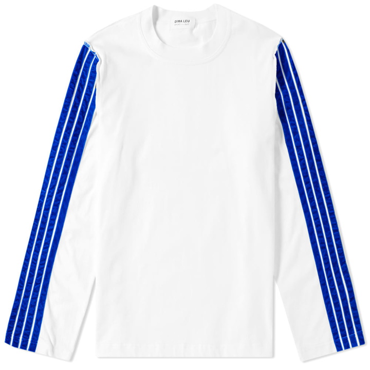 Photo: DIMA LEU Long Sleeve Oversize Stripe Tee White