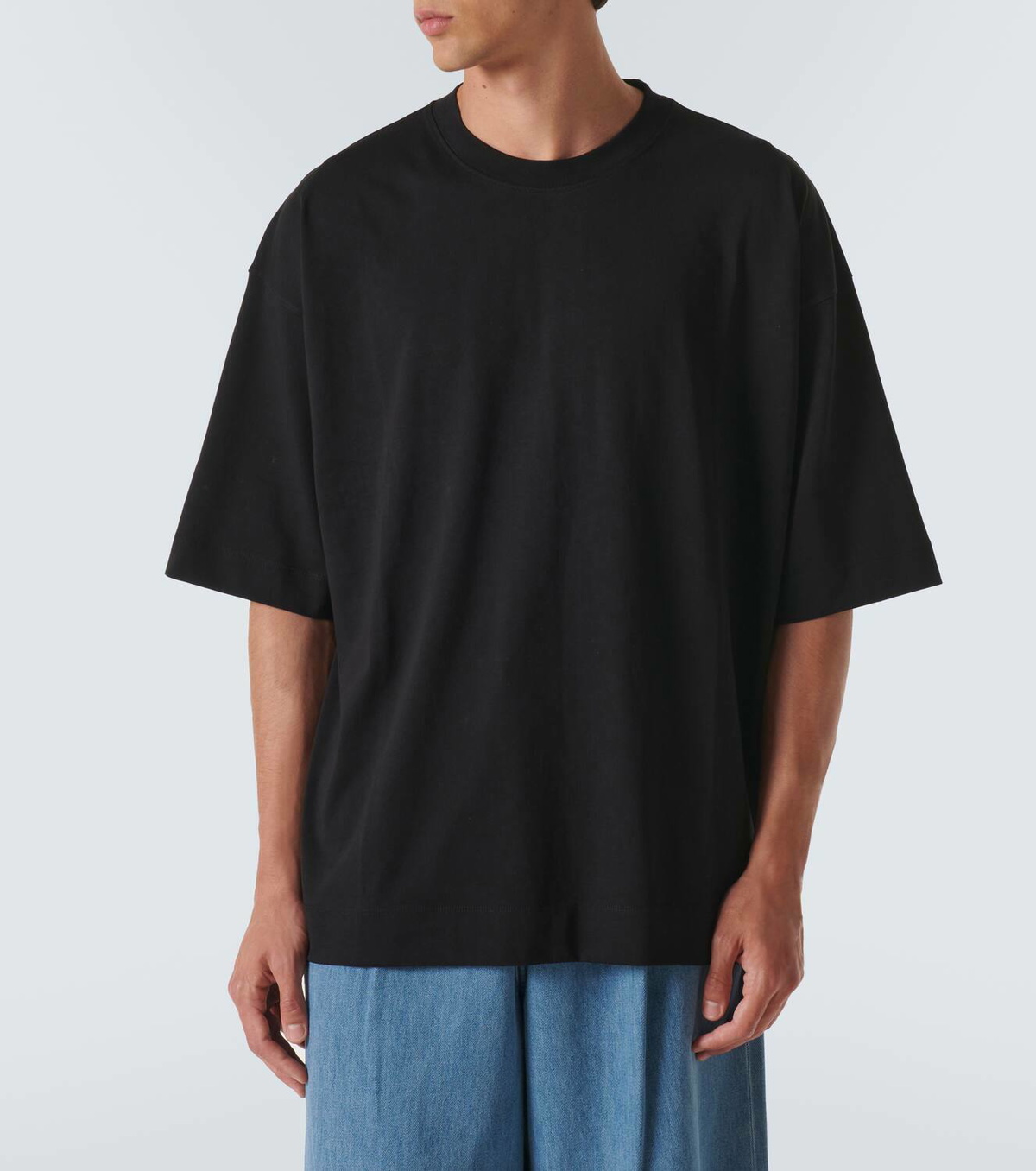 DRIES VAN NOTEN mixed fabric tee