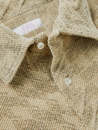 ERL - Logo-Print Cotton-Blend Corduroy Shirt - Neutrals