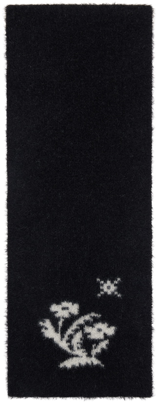 Photo: Kijun Black & White Fluffy Muffler Scarf