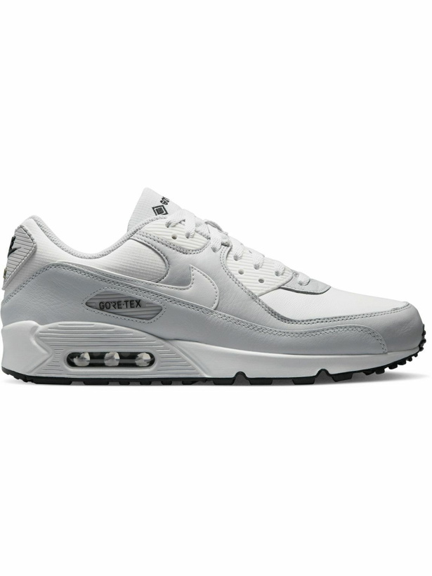 Photo: Nike - Air Max 90 Rubber-Trimmed Leather and GORE-TEX® Ripstop Sneakers - White