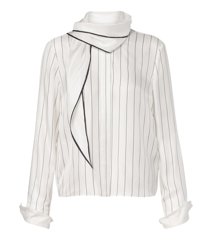 Photo: Dorothee Schumacher Stripes With A Twist silk twill blouse
