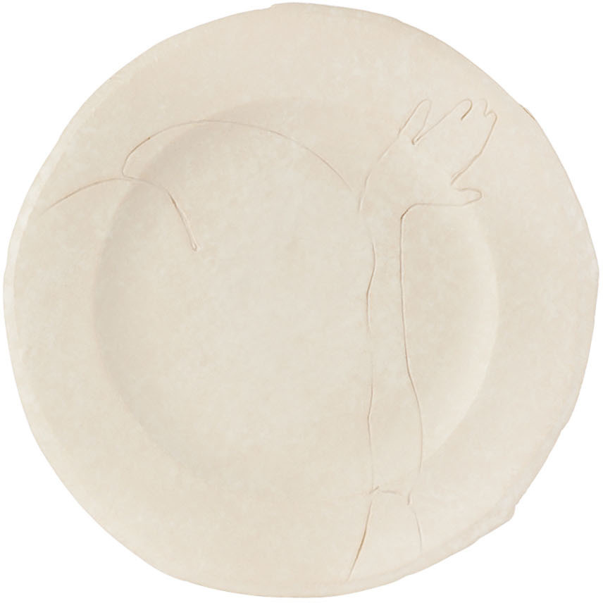 Yellow Nose Studio White Seat On Side Plate