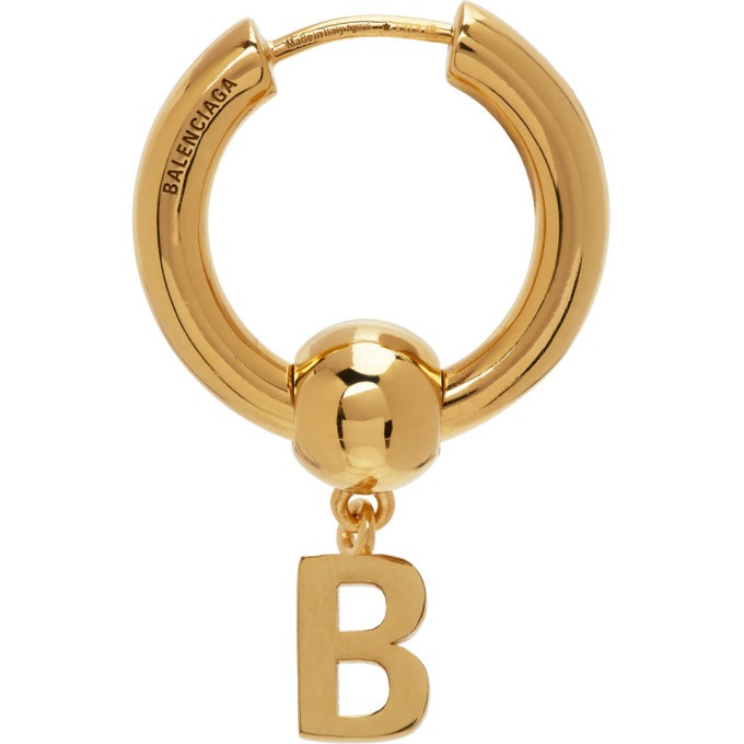 Photo: Balenciaga Gold Force B Single Earring