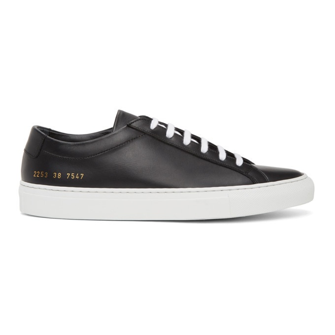 Photo: Common Projects Black Leather Achilles Sneakers