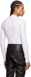 Maximilian Davis White Nylon Turtleneck