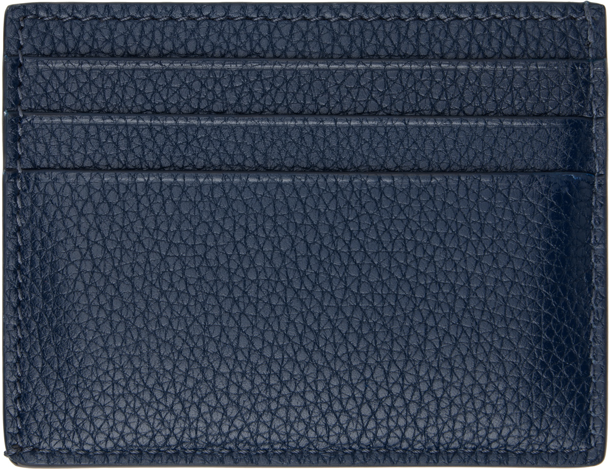 TOM FORD✨カードケース　ネイビー TOM FORD Navy Grain Leather Classic Card Holder TOM FORD