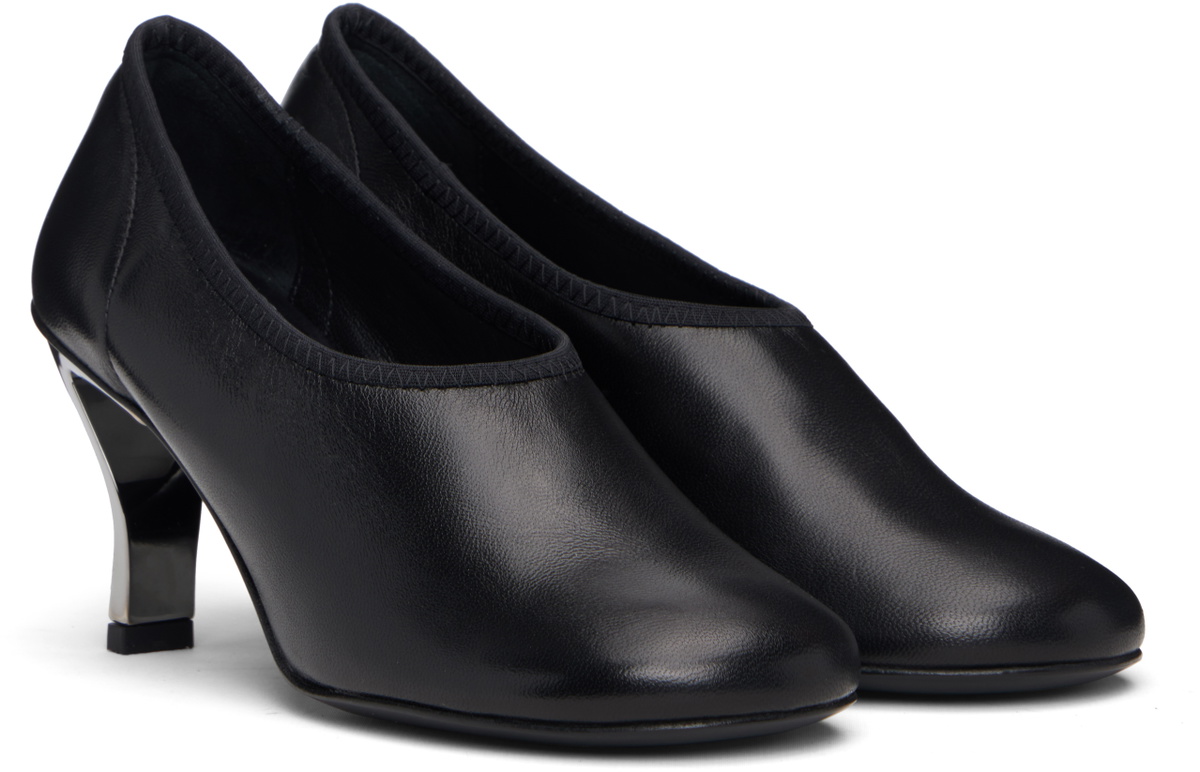 Nicole Saldaña Black Harper Leather Heels
