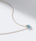 Yvonne Léon Crabe Coquillage 9kt gold pendant necklace with turquoise and diamonds