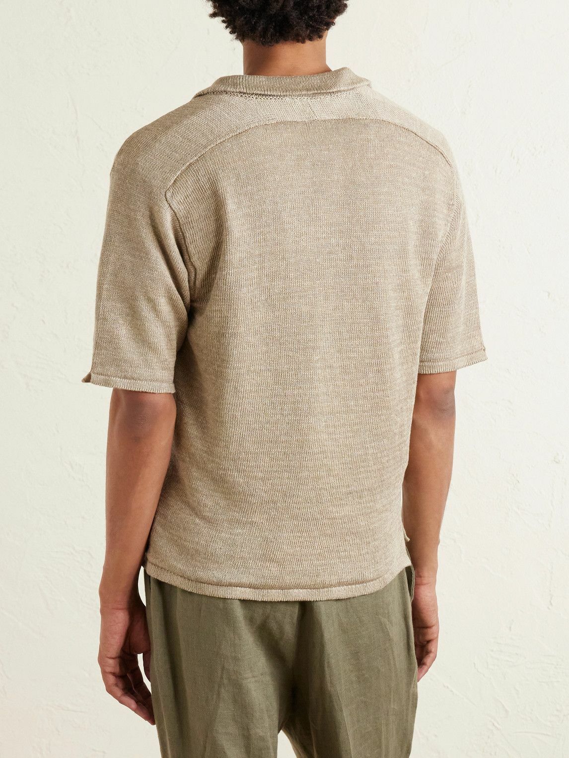 Inis Meáin - Linen Polo Shirt - Neutrals