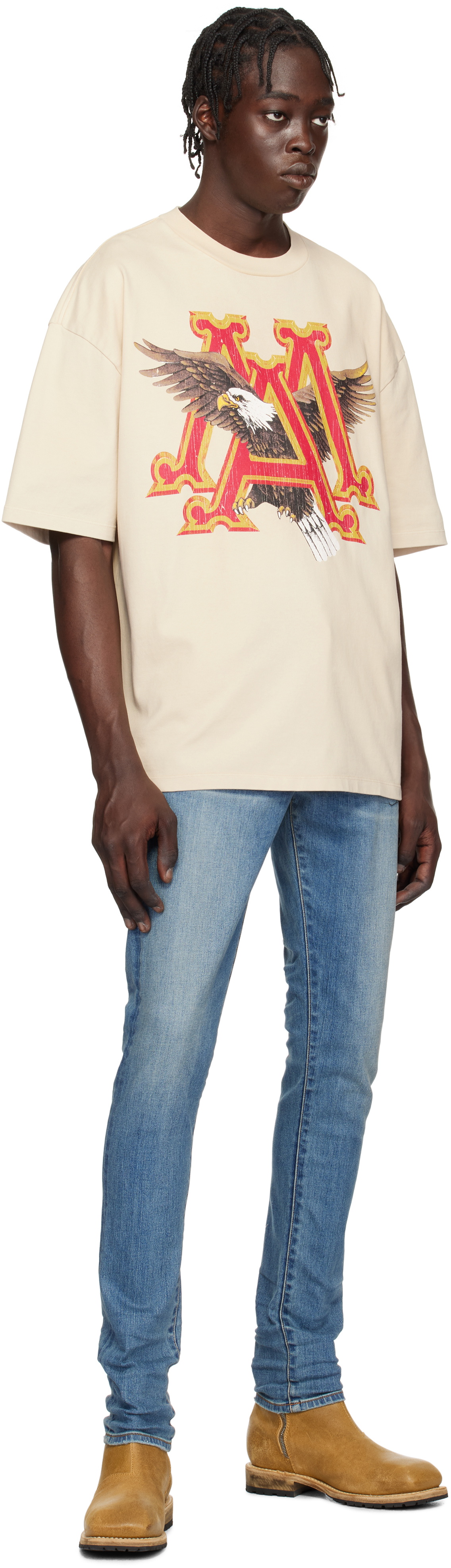 【AMIRI 】AMIRI Vintage MA Eagle Tシャツ★関送込 AMIRI Vintage Ma Eagle T-shirt | Neutrals | FARFETCH