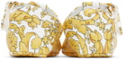 Versace Baby White & Gold Barocco Pre-Walkers