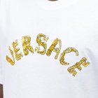 Versace Men's Logo Crew Sweat in White