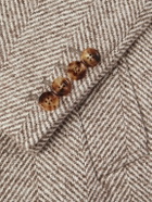 Brunello Cucinelli - Heringbone Woven Coat - Neutrals