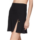Versace Black Safety Pin Miniskirt