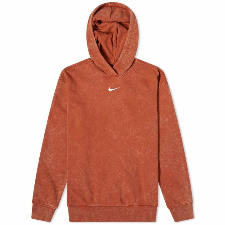 Photo: Nike Women's Essentials Velour Popover Hoody in Rugged Orange/White