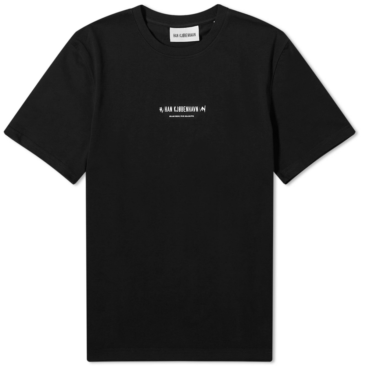 Photo: Han Kjobenhavn Men's Graphic Font T-Shirt in Black