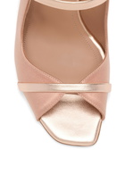 Malone Souliers Noah 90 Satin Heeled Sandals Nude