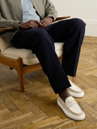 Tod's - Canvas-Trimmed Nubuck Penny Loafers - Unknown