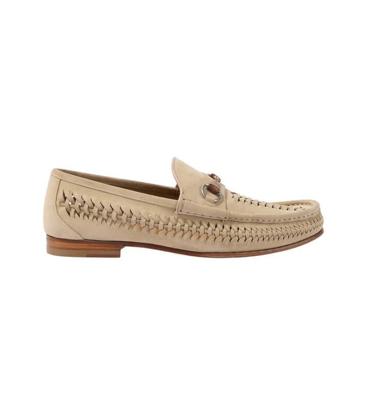 Photo: Gucci Horsebit 1953 woven suede loafers