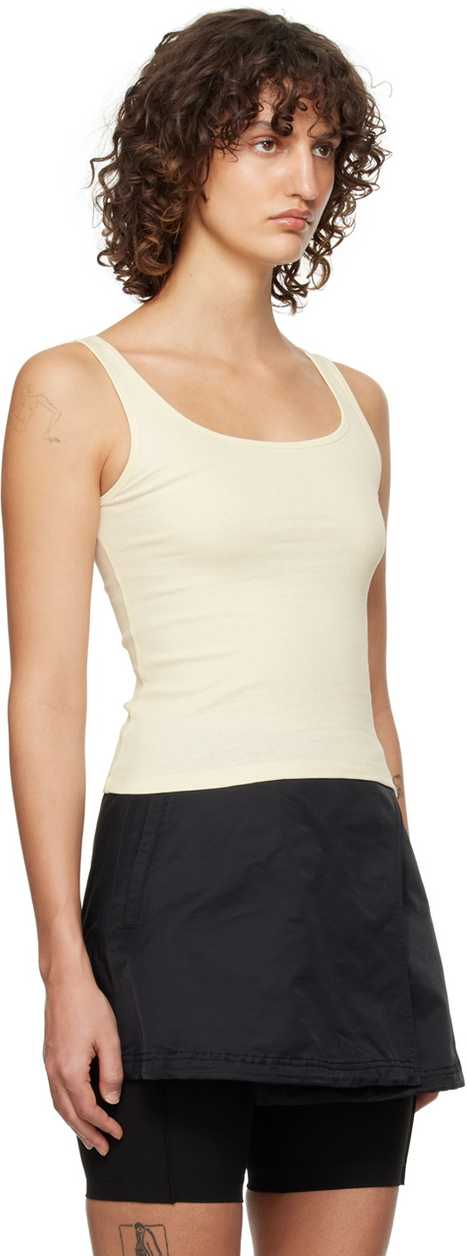 Sheer Scoop Neck Tank - Off White main image 1