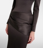 Alex Perry Draped satin crêpe cocktail dress