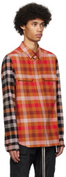 Rick Owens Orange Check Shirt