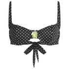 Fruity Booty Women's Carmen Bikini Top in Black/White