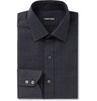 TOM FORD - Grey Prince of Wales Checked Cotton Shirt - Gray