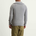 Armor-Lux Men's Half Zip Rib Knit Jumper in Slate