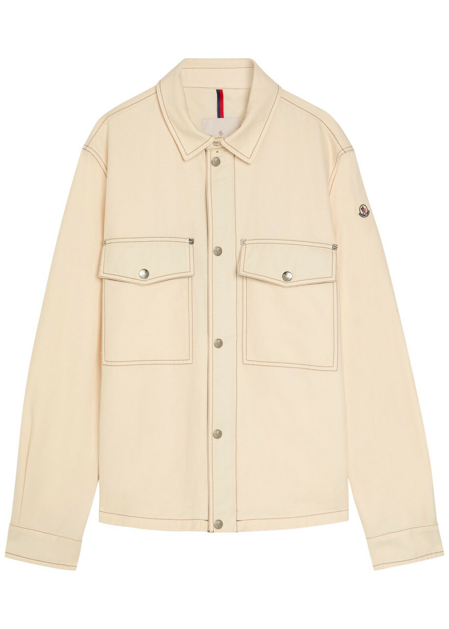 Moncler Watagua Cotton and Linen-blend Overshirt Ecru