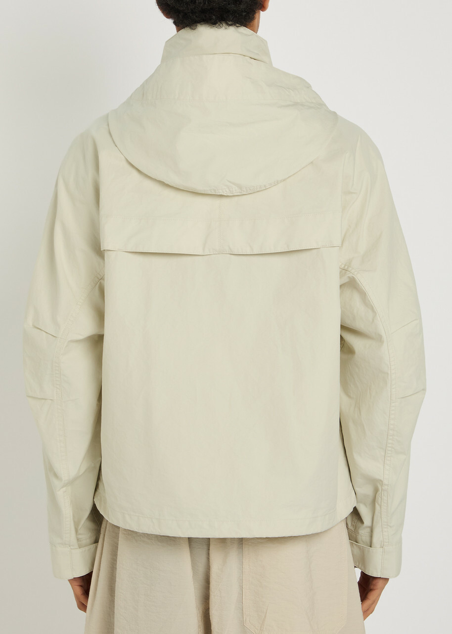 Lemaire High-neck Cotton Parka Jacket Off White