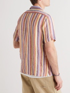Hartford - Camp-Collar Striped Linen Shirt - Multi