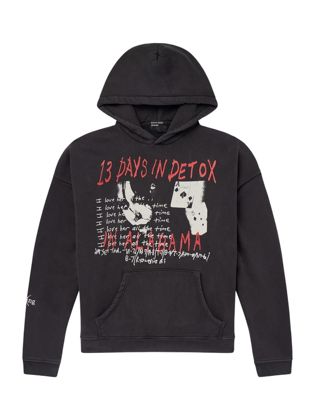 Photo: Enfants Riches Déprimés - 13 Days In Detox Printed Cotton-Jersey Hoodie - Black