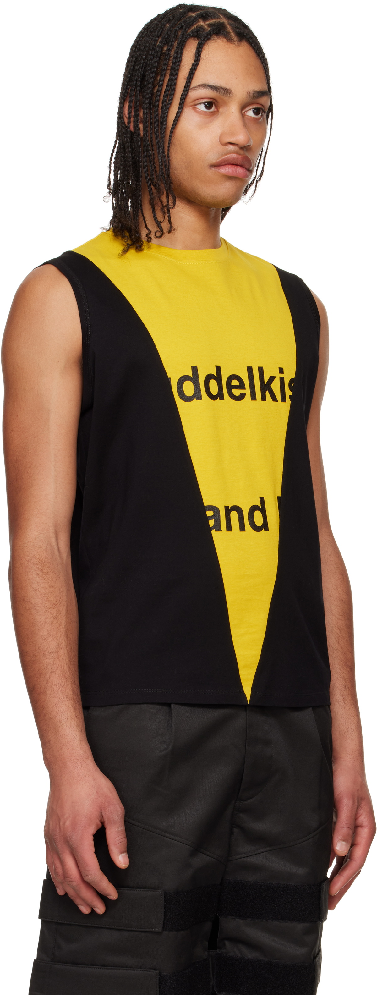 Olly Shinder SSENSE Exclusive Black & Yellow Buddelkiste Tank Top