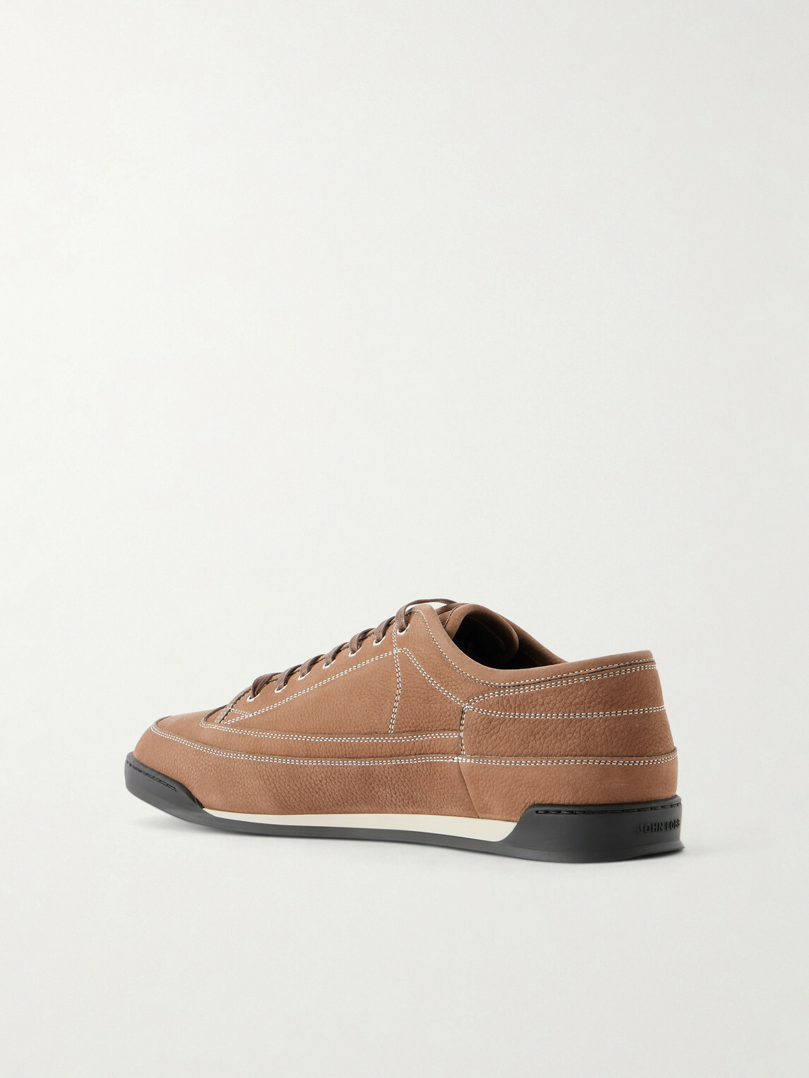John Lobb - Court Panelled Nubuck Sneakers - Brown