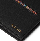 Paul Smith - Stripe-Trimmed Full-Grain Leather Billfold Wallet - Black