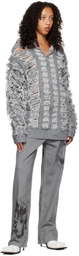 Sia Arnika Gray Ripped Denim Jacket